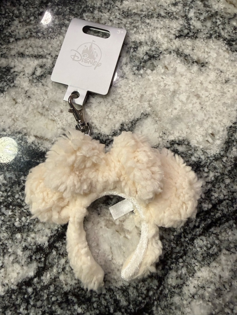 Disney Parks fluffy ears headband  bag charm WDW